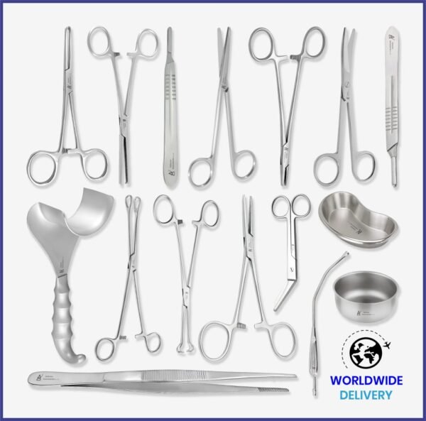 Cesarean section surgical instrument set